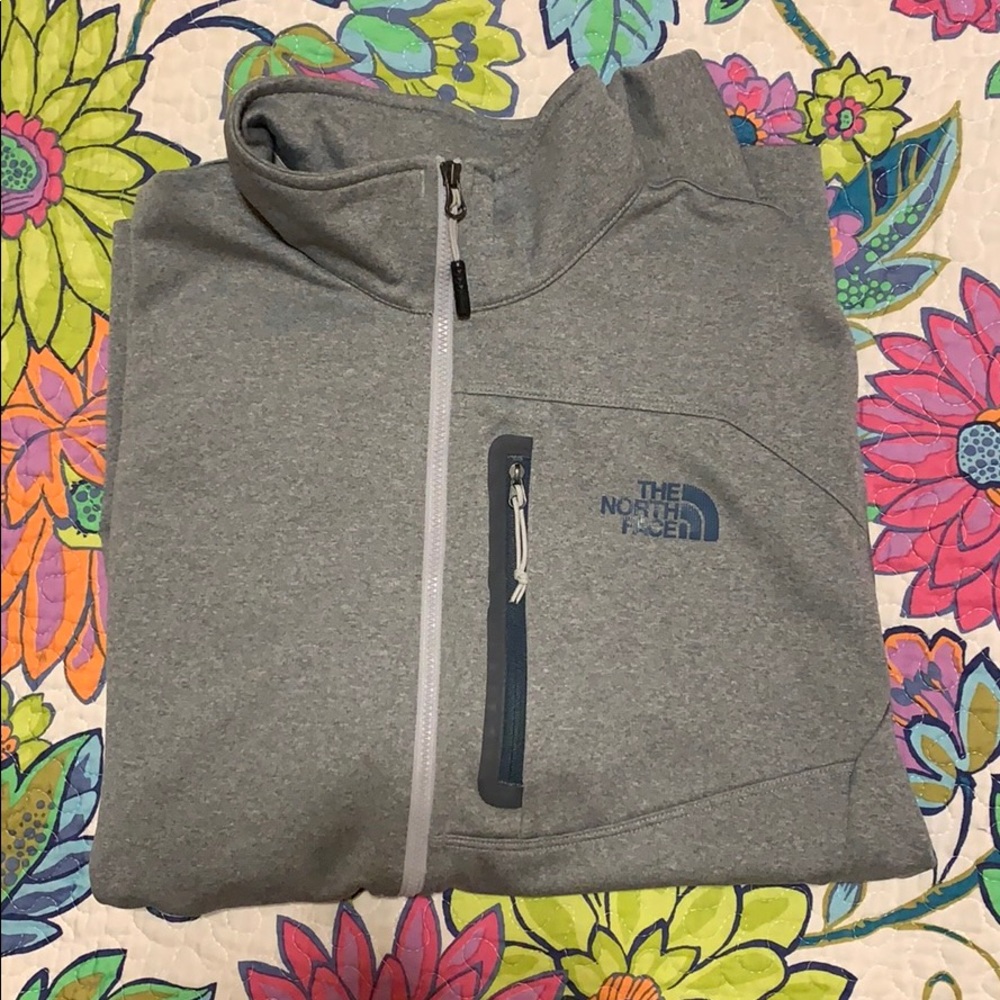 Grey North Face Half-Zip Jacket
